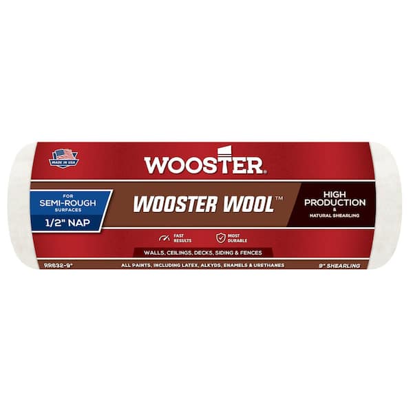 Wooster 9 in. x 1/2 in. High Density Pro Wool Roller Cover