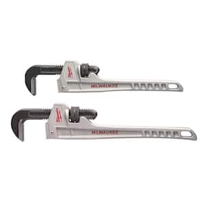 14 in. and 18 in. Aluminum Pipe Wrench Set (2-Tool)