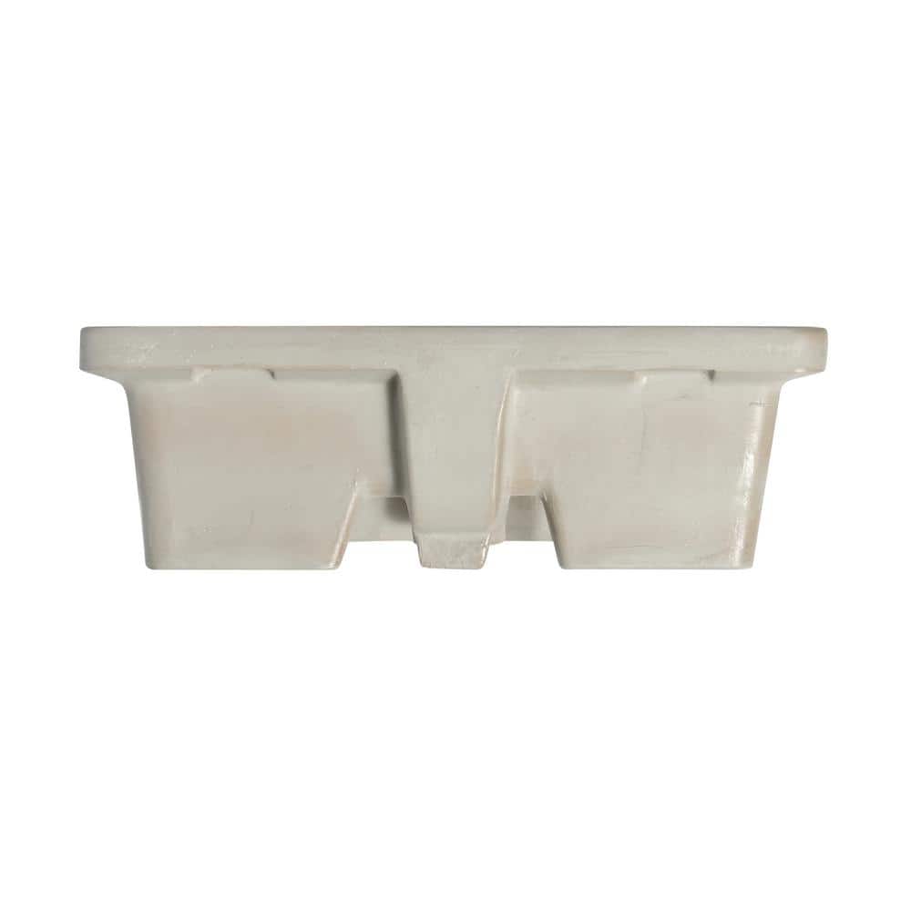 Altair 15.5'' White Ceramic Rectangular Bathroom Sink with Overflow