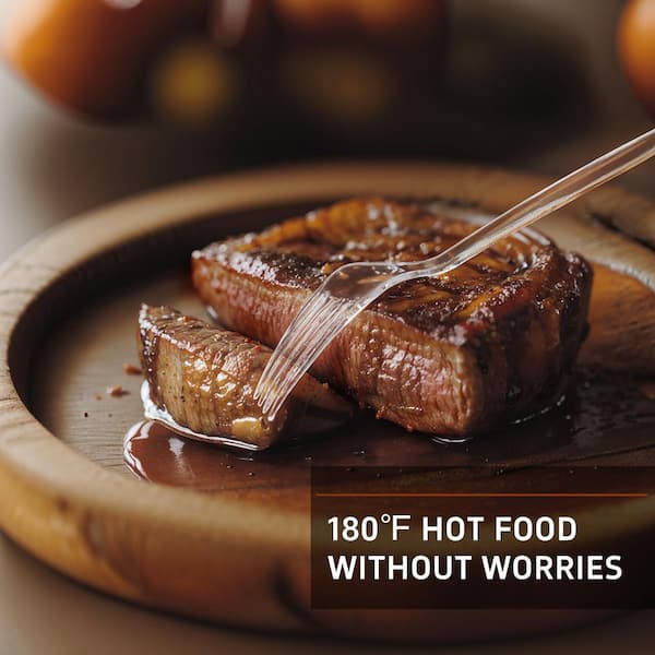 360-Piece 7 in. Heavyweight Disposable Clear Plastic Forks, Heavy Duty Plastic Silverware Perfect for Parties, Weddings