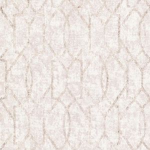 Ziva Rose Gold Trellis Wallpaper Sample