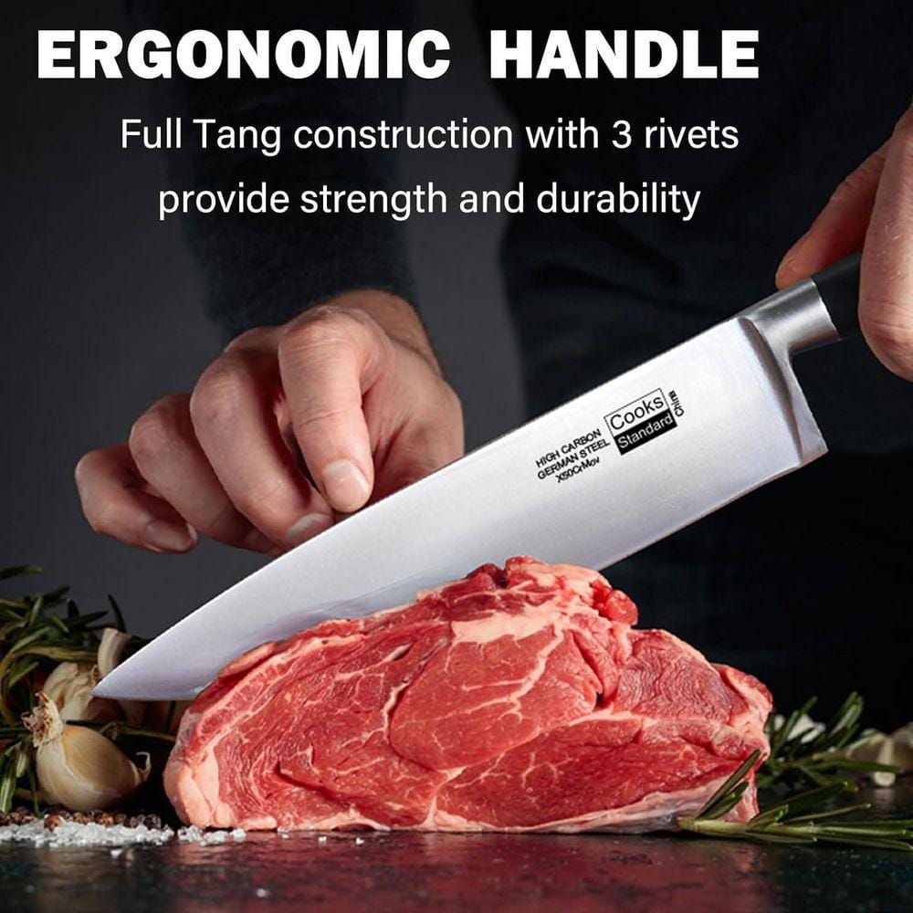 Multi Purpose 8-in. Stainless Steel Full Tang Chef's Knife - Thumbnail 2