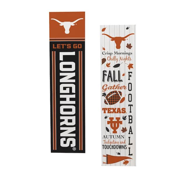 47 in. Double Sided Leaner Fall Seasonal Porch Sign, University of Texas