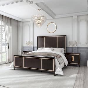 Demi 3-Piece Espresso Solid Wood Eastern King Bedroom Set