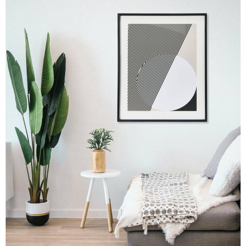 Creative Co-Op Abstract Deco Print with Wood Frame