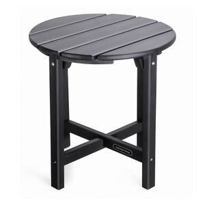 Black Round Plastic Outdoor Side Table Coffee Table