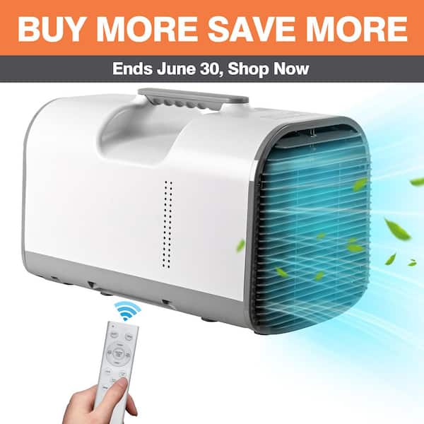 4,500 BTU Portable Air Conditioner Cools 150 Sq. Ft. in Gray with Dehumidifier, Remote Control and LED Touch Screen