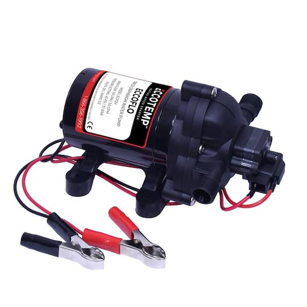 Eccotemp Eccoflo Diaphragm 12V 2.9 GPM 50 PSI Water Pump and Strainer