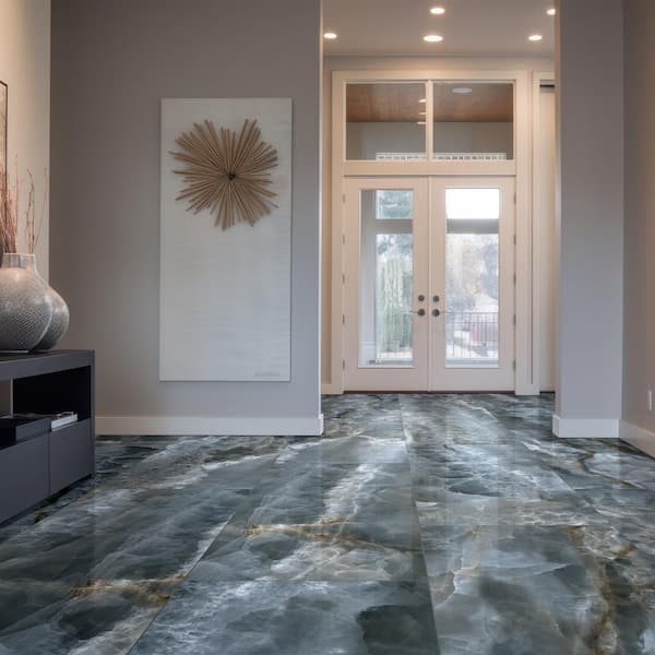 Lustraline 24 in. x 48 in. Polished Porcelain Onyx Look Floor and Wall Tile (15.50 sq. ft./Case)