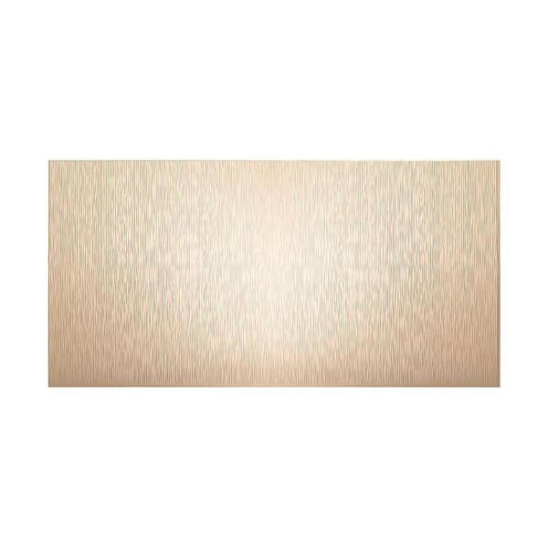 Fasade Ripple Vertical 96 in. x 48 in. Decorative Wall Panel in Almond