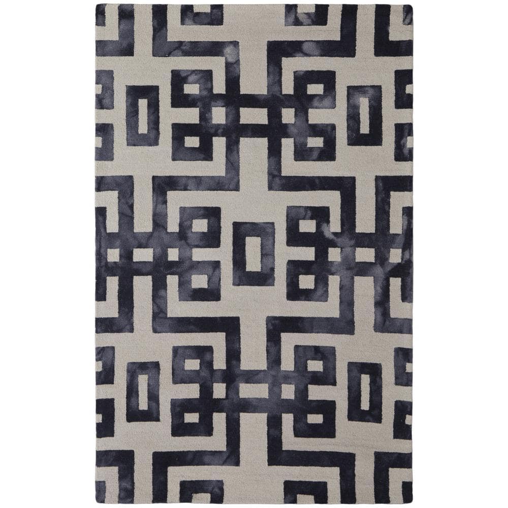 5 x 8 Ivory and Black Solid Color Area Rug price history on PriceWatchPro