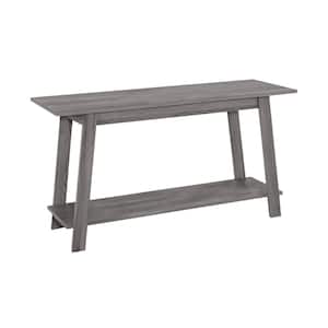 42 in. Gray Particle Board TV Stand Fits TVs Up to 42 in. with Open Storage
