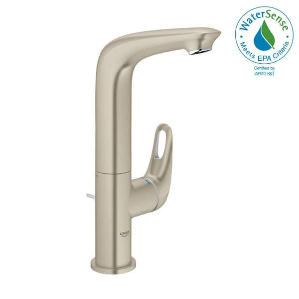 GROHE Eurostyle L-Size Single Hole Single-Handle Bathroom Faucet in Brushed Nickel Infinity