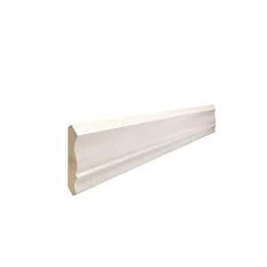 HOUSE OF FARA 9/16 in. x 3-1/4 in. x 96 in. Prefinished White Poplar Wood Finger-Joined Crown Moulding