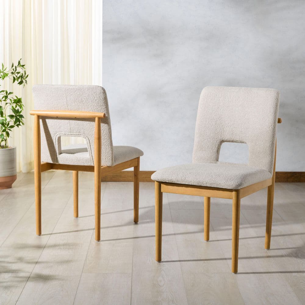 Benjy Beige/Natural Dining Chair (Set of 2)