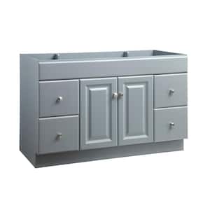 Wyndham 48 in. W x 21 in. D Ready to Assemble Bath Vanity Cabinet Only in Gray