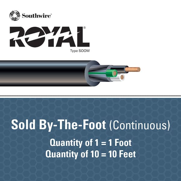 10/5 SOOW SO Cord Per-Foot USA Portable Outdoor Indoor 600 V Flexible Wire cable 