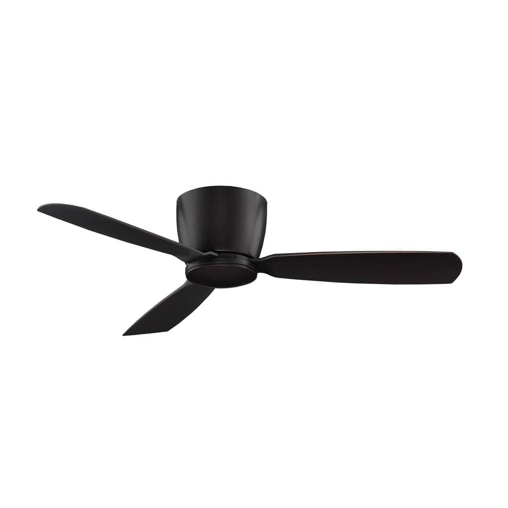 Embrace 52'' Dark Bronze Low Profile Smart Ceiling Fan with LED Light