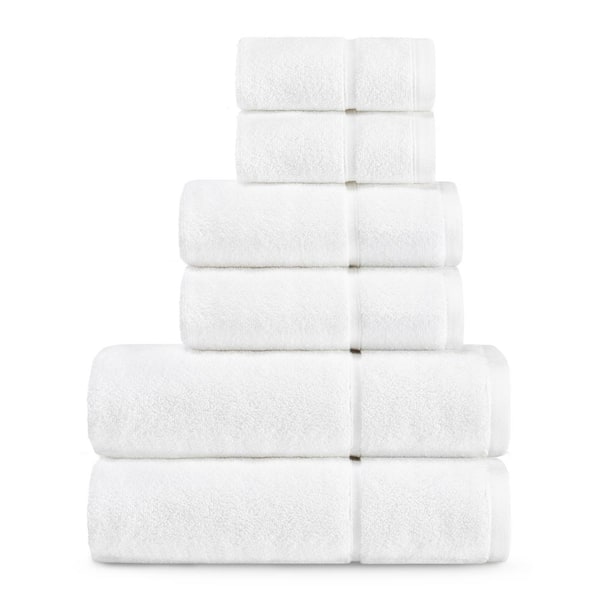 Set of 6 Luxury Hotel & Spa Towel Premium Cotton White Hand Towel 