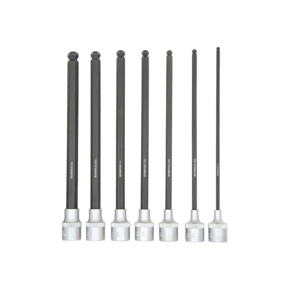Standard Ball End Sockets and Bits Set with ProGuard (7-Piece)