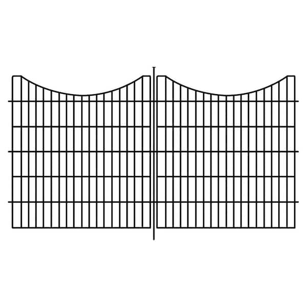 Outdoor Dog Fence 32 in. H x 24 ft. L Metal Wire No Dig Garden Fencing Animal Barrier Decorative Yard Panels