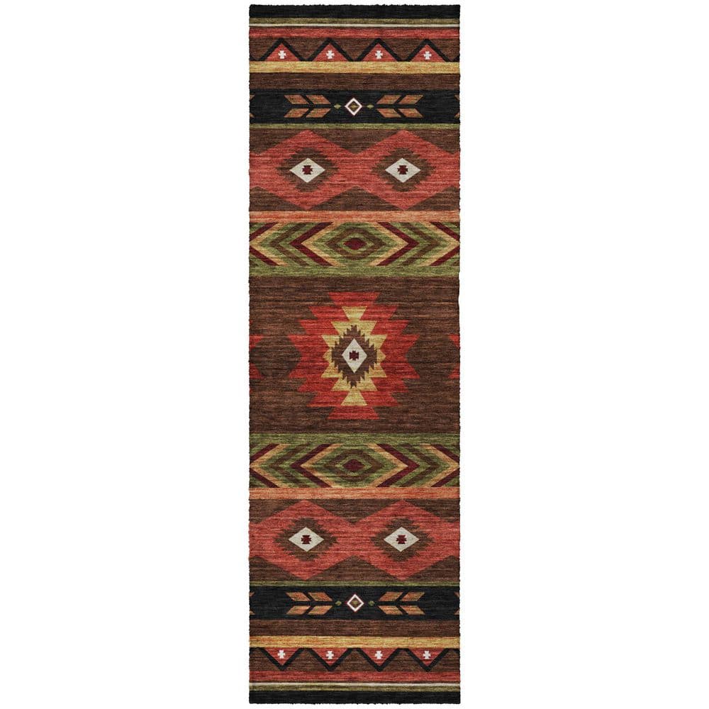 Dream Shag Premium Machine Washable Abstract ADS178 Brown 2 ft. x 7 ft. Runner Rug price history on PriceWatchPro