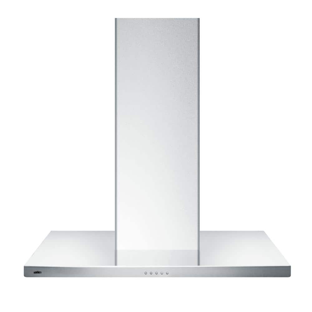 Summit Appliance 36 in. Convertible Wall Mount Range Hood in Stainless Steel with 2 Charcoal Filters, Silver