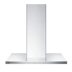 36 in. Convertible Wall Mount Range Hood in Stainless Steel with 2 Charcoal Filters