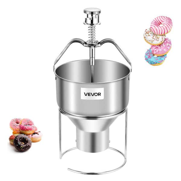 Donut Depositor 5 Liter Capacity Donut Dropper Hopper Food-Grade Aluminum Manual Donut Batter Dispenser for Home