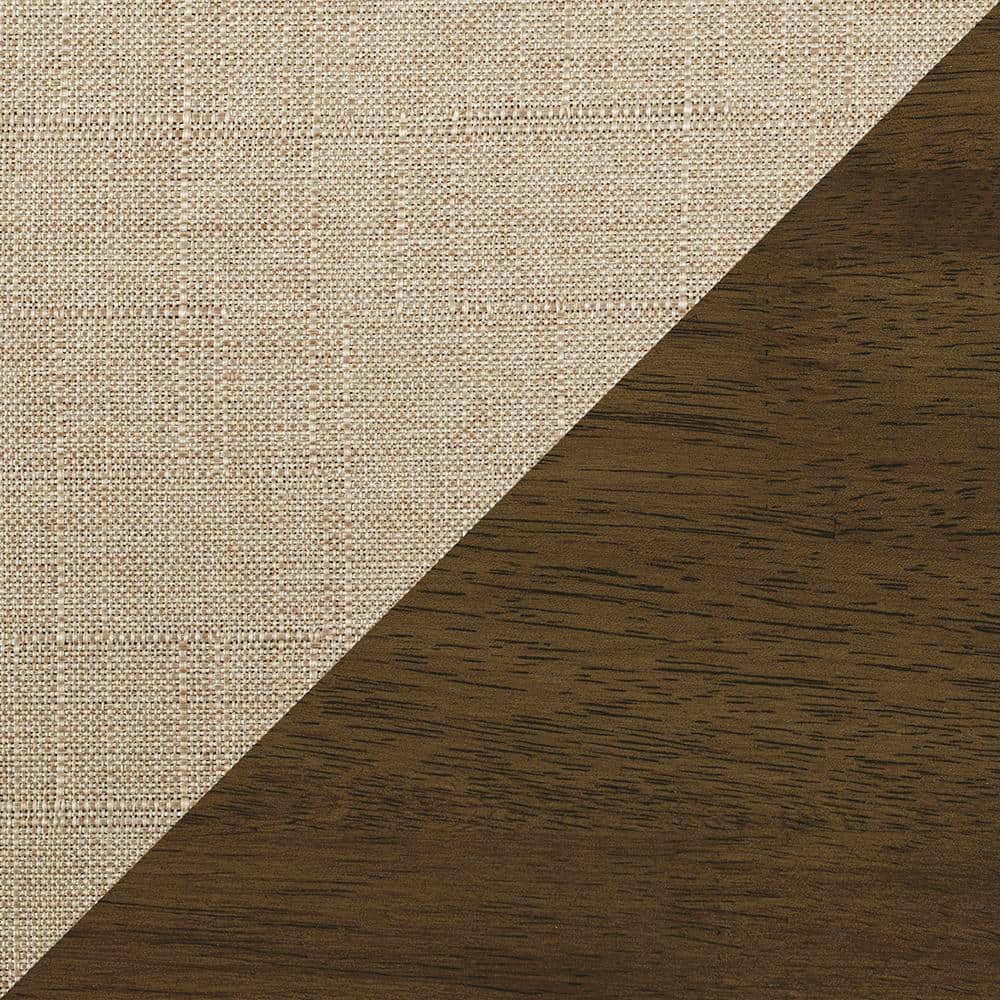 Lexicon Transitional Walnut Wood Accent Chair in Light Brown Fabric