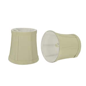 5 in. x 5 in. Beige Bell Lamp Shade (2-Pack)