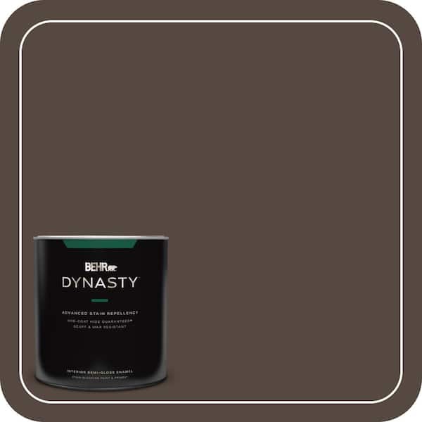 BEHR DYNASTY 1 qt. #N210-7 Havana Coffee Semi-Gloss Enamel Interior Stain-Blocking Paint and Primer