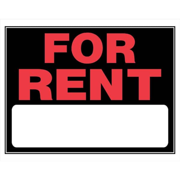 Hillman 15 in. x 19 in. Day-Glo Plastic for Rent Sign