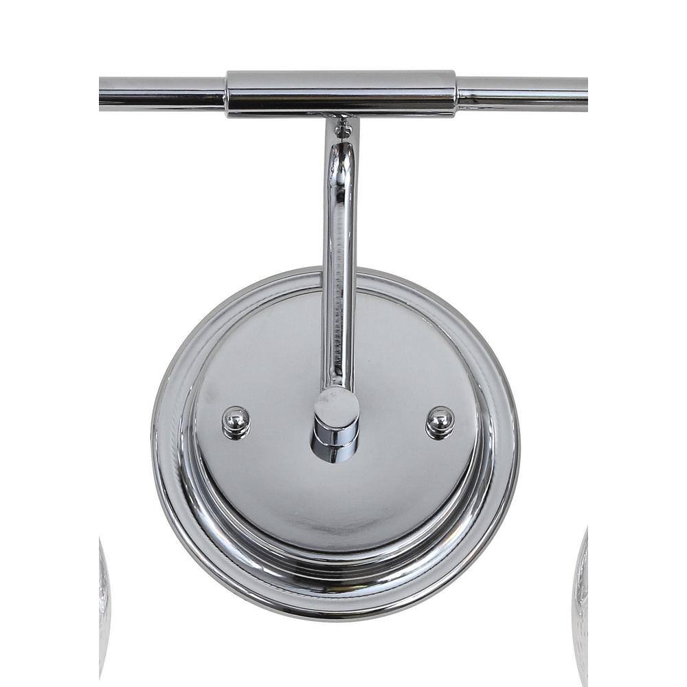 Shirley 17.5" Polished Chrome and Clear Glass 2-Light Vanity Sconce