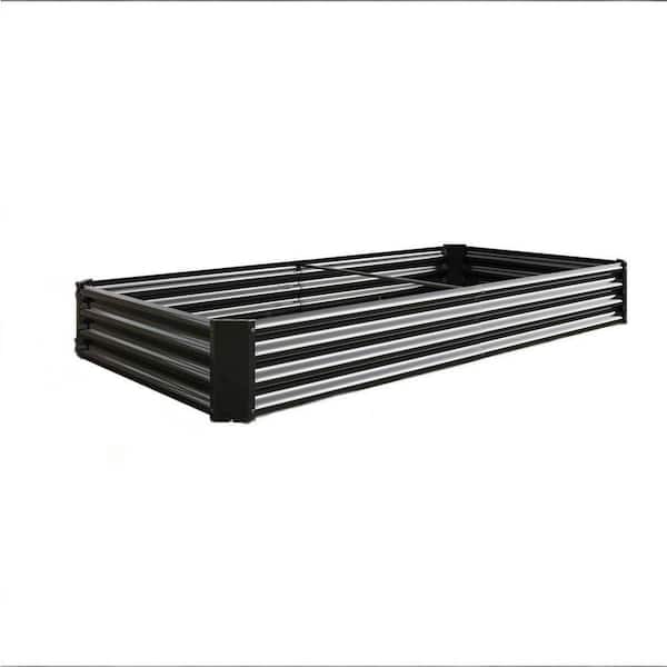 Black Metal Raised Garden Bed Kit, 6x3x1ft. Raised Garden Bed