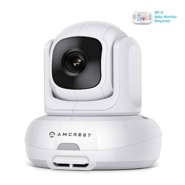 Amcrest Add-on Camera Unit for Amcrest AC-2, Video Baby Monitor PTZ Camera, 2-Way Audio, Motion Detection, Temperature Sensor