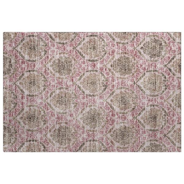 Dream Shag Premium Machine Washable Abstract ADS811 Chocolate 2 ft. x 3 ft. Accent Rug