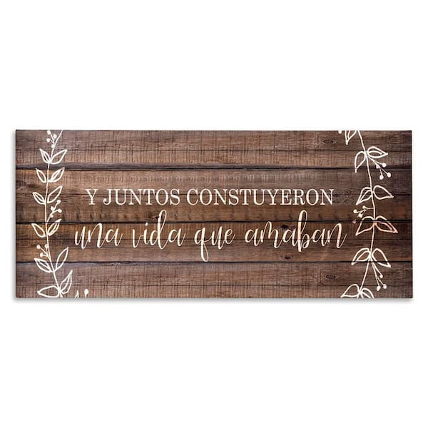 Stupell Industries Rustic Together We Built by Kim Allen Gallery Wrapped Unframed Typography Graphic Art Print 20 in. x 48 in.