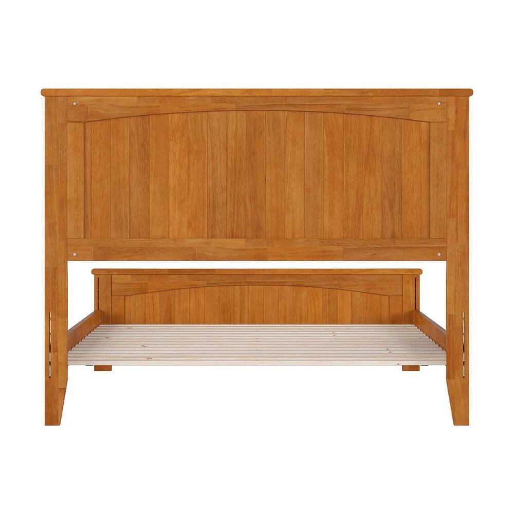 Nantucket White Full Solid Wood Frame Low Profile Platform Bed with Matching Footboard and USB Device Charger - thumbnail 5