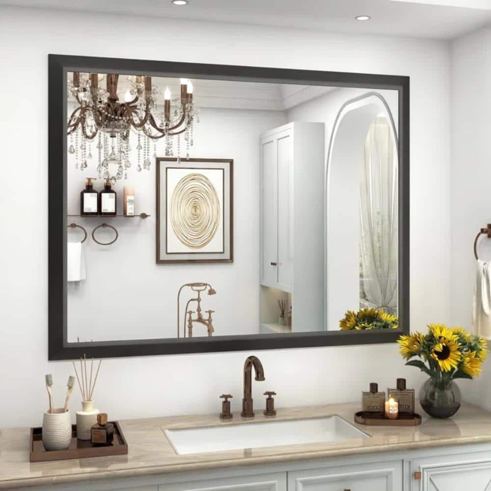Belveled Edged Accent Rectangular Bathroom Wall Mirror price history on PriceWatchPro