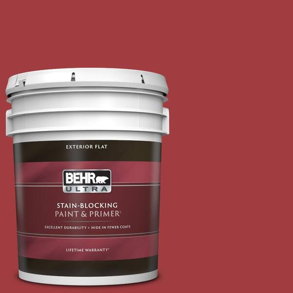BEHR ULTRA 5 gal. #S-G-150 Ruby Ring Flat Exterior Paint & Primer