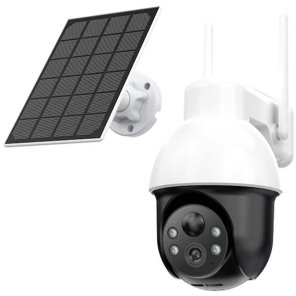 5MP Wireless Outdoor Solar Security Camera w Auto Tracking, Human/Vehicle Detection, Night Vision, Spotlight, 2-Way Talk