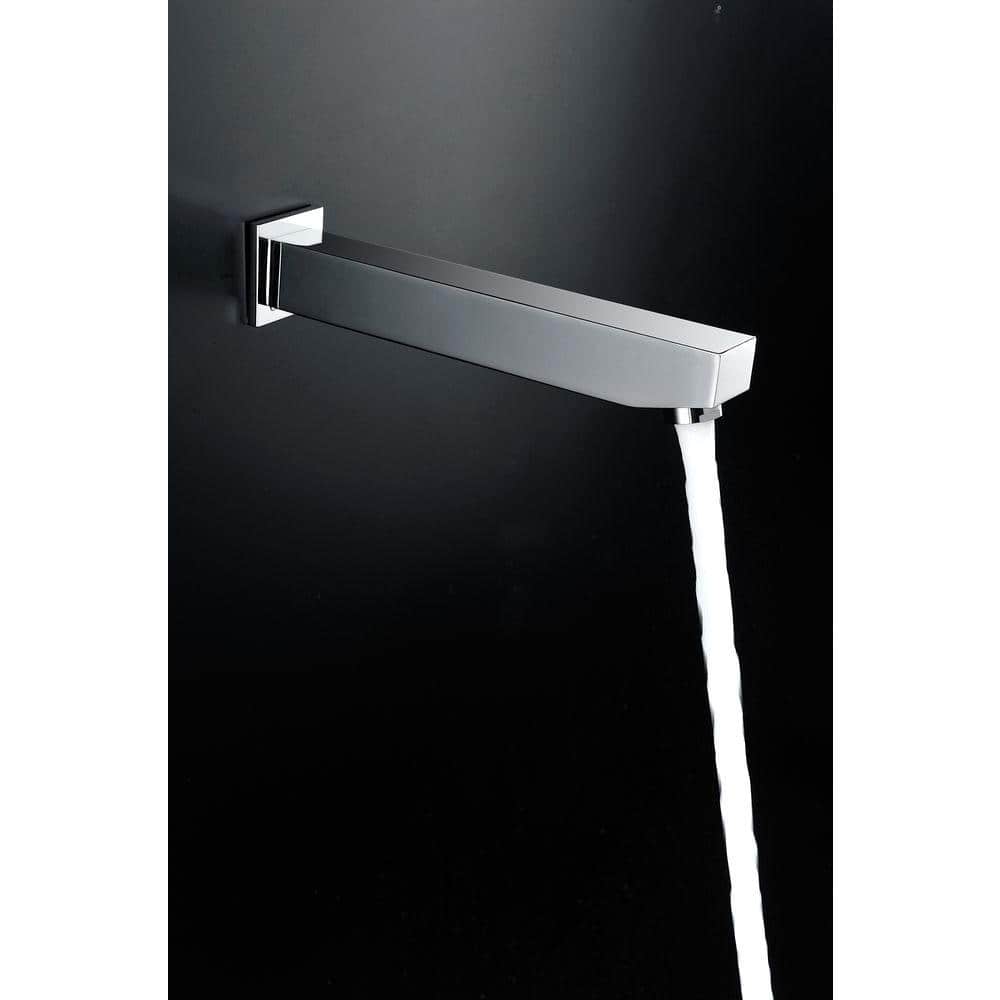 Polished Chrome Wall Mounted Rain Shower Faucet Set