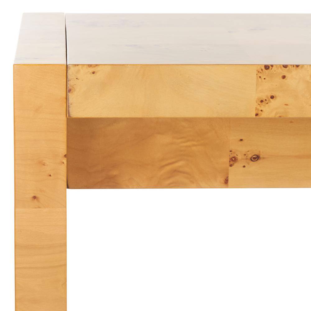 Cella Natural Poplar Wood Rectangle Console Table