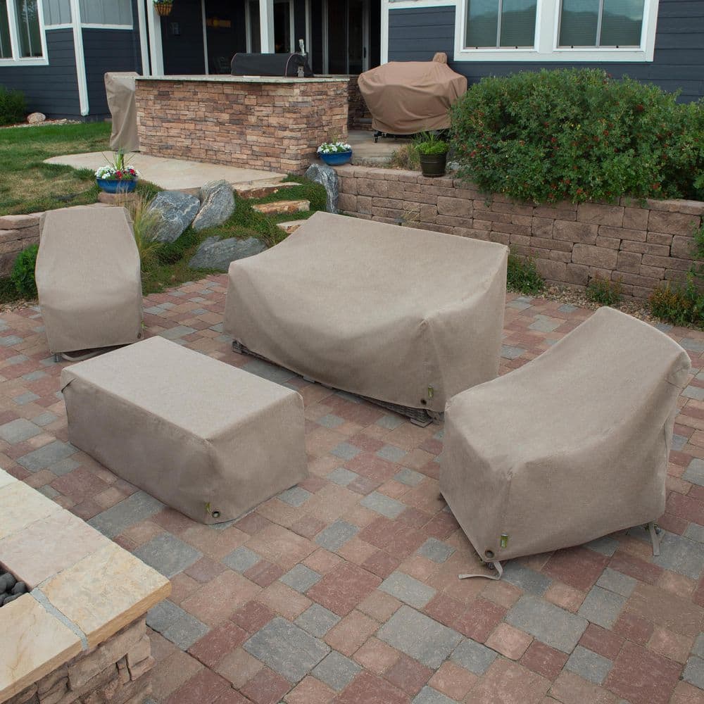 Sandstone Waterproof Patio Lounge Chair Covers, Set of 2