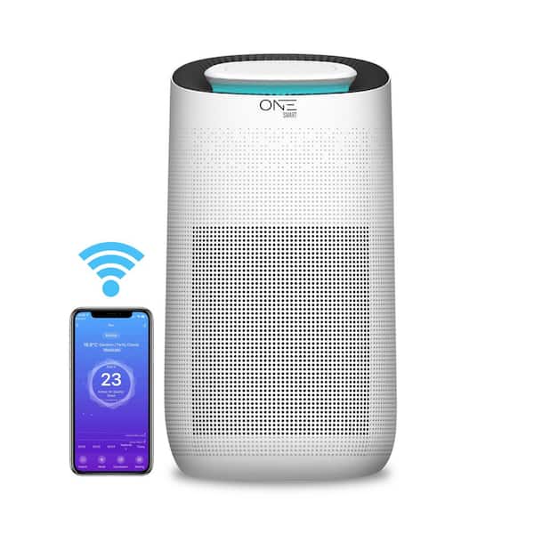 One Smart Consumer Electronics Gear OSAP01 Athena Smart Air Purifier with Voice Control HEPA Filter Included. Compatible with Google Assistant and Alexa with App - 1