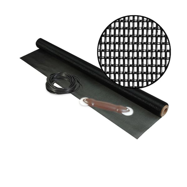 Phifer 36 in. x 84 in. Black Pet Screen Kit with Spline and Roller