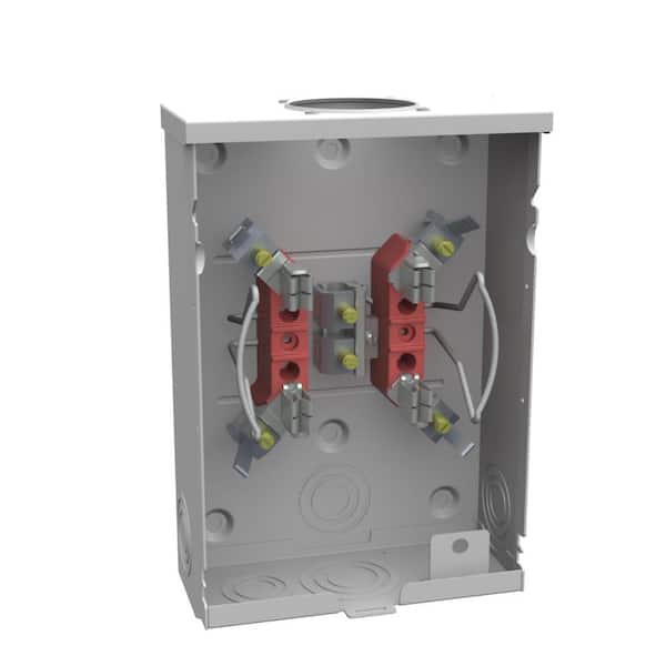 Milbank 125 Amp 4-Terminal Ringless Overhead/Underground Horn Bypass Meter Socket