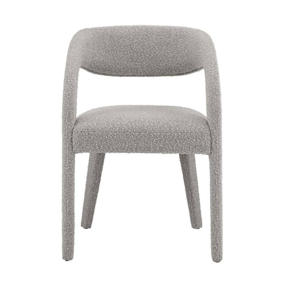 Taupe Boucle Upholstered Low Arm Chair Set