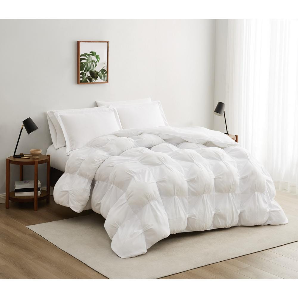 White Full Microfiber Cloud Puffer Comforter Set